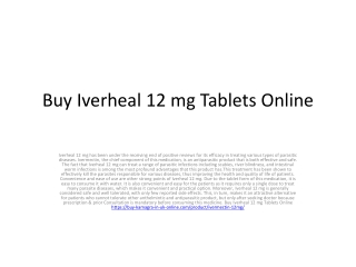 Buy Iverheal 12 mg Tablets Online