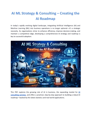 AI ML Strategy & Consulting – Creating the AI Roadmap