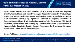Facial Serum Market Size and Forecast 2020 - 2033