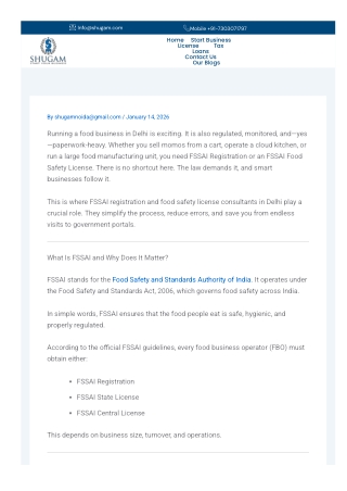 shugam.comfssai-registration-license-food-safety-consultants-in-delhi