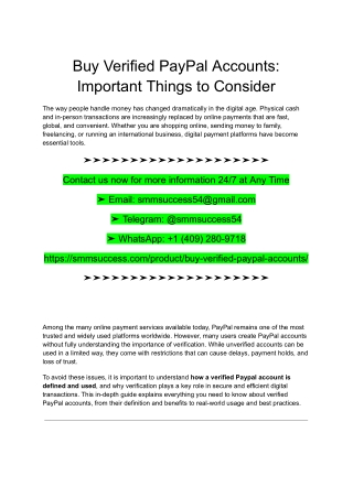 Buy Verified PayPal Accounts_ Important Things to Consider
