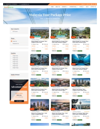 Malaysia Tour Package Price | Felix Feria Travels