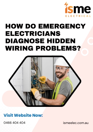 How do emergency electricians diagnose hidden wiring problems