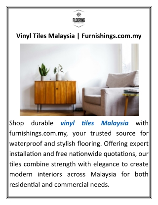 Vinyl Tiles Malaysia Furnishings.com.my