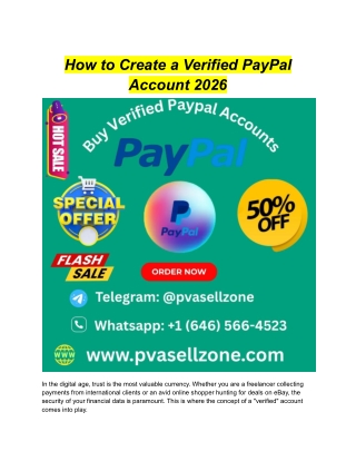 How to Create a Verified PayPal Account 2026