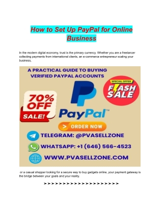 How to Set Up PayPal for Online Business
