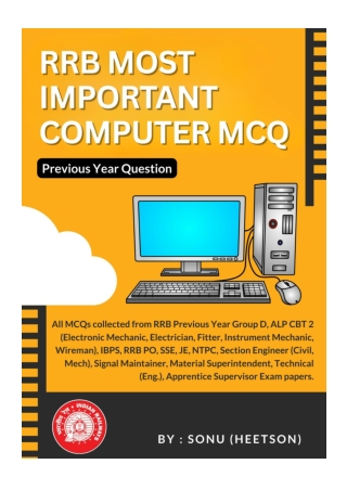 RRB Previous Years Computer Question