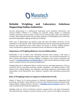 Reliable Weighing and Laboratory Solutions Supporting Indian Industries 3