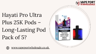 Hayati Pro Ultra Plus 25K Pods – Long-Lasting Pod Pack of 5