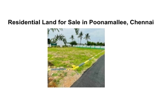 Residential Land for Sale in Poonamallee, Chennai
