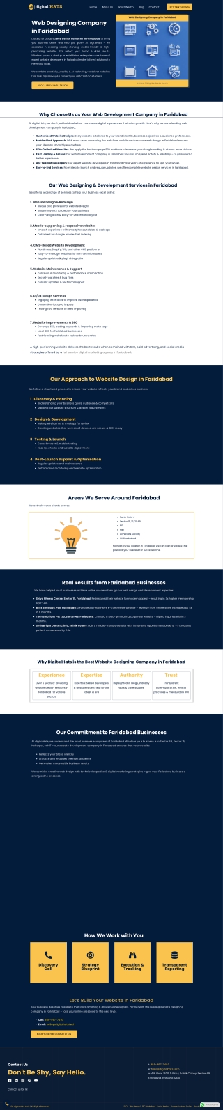 Web Designing Company in Faridabad - digitalHATS