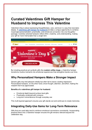 Curated Valentines Gift Hamper for Husband to Impress This Valentine