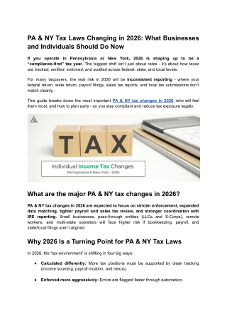 PA & NY Tax Laws Changing in 2026_ What Businesses and Individuals Should Do Now