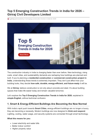 giriraj.co-Top 5 Emerging Construction Trends in India for 2026  Giriraj Civil Developers Limited