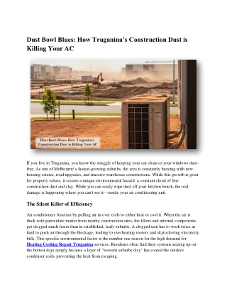 Dust Bowl Blues_ How Truganina’s Construction Dust is Killing Your AC