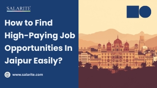 How to Find High-Paying Job Opportunities In Jaipur Easily