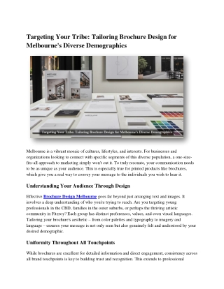 Targeting Your Tribe_ Tailoring Brochure Design for Melbourne's Diverse Demographics