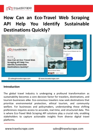 Eco-Travel Web Scraping API for Sustainable Destinations