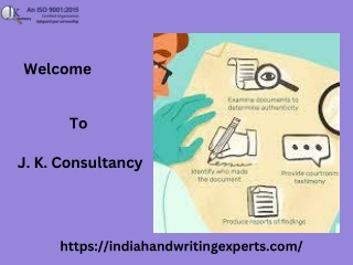 handwriting examination services india -J. K. Consultancy