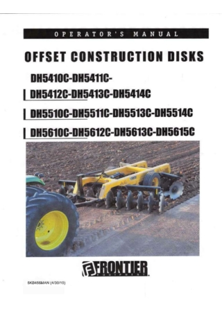 John Deere Frontier DH5410C DH5411C DH5412C DH5413C DH5414C DH5510C DH5511C DH5513C DH5514C DH5610C DH5612C DH5613C DH56