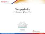 SynapseIndia Corporate Presentation