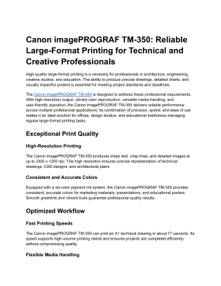Canon imagePROGRAF TM-350