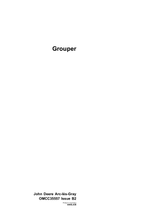 John Deere Grouper Operator’s Manual Instant Download (Publication No.omcc35557)
