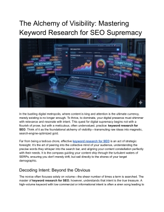 Mastering Keyword Research for SEO Supremacy