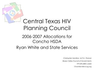 Central Texas HIV Planning Council