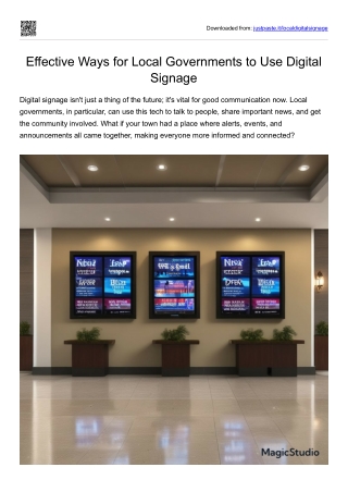 Effective Ways for Local Governments to Use Digital Signage