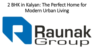 2 BHK in Kalyan: The Perfect Home for Modern Urban Living