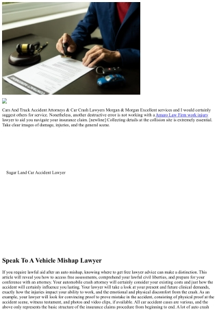 Automobile Mishap Legal Representatives & Vehicle Mishap Lawyers Morgan & Morgan