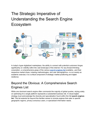 The Strategic Imperative of Understanding the Search Engine Ecosystem