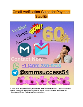 Gmail Verification Guide for Payment Stability