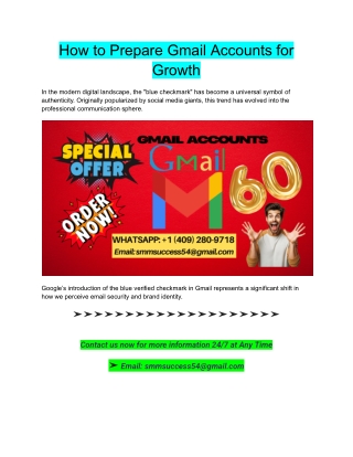 How to Prepare Gmail Accounts for Growth