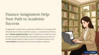 Practical & Theory-Based Finance Assistance