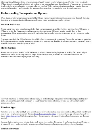 Maximize Your Time By Choosing Efficient Transportation Solutions Every Time!