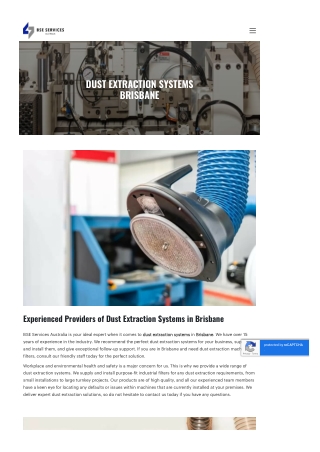Dust Extraction Systems Brisbane