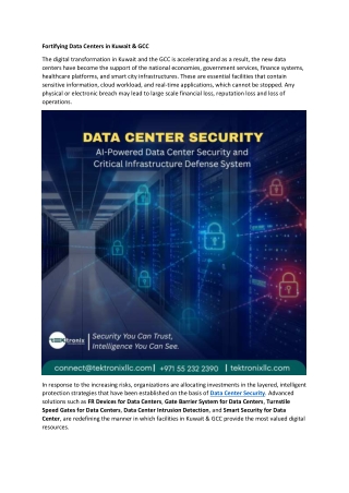Fortifying Data Centers in Kuwait & GCC
