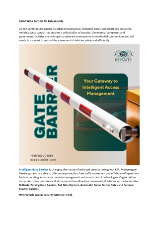 Intelligent Gate Barriers Revolutionizing Security in Kuwait