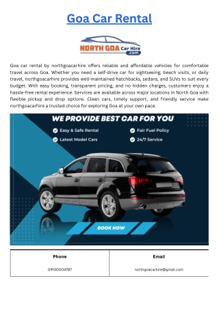 Goa Car Rental