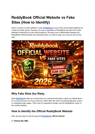 ReddyBook Official Website vs Fake Sites