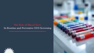 The Role of Blood Tests in Routine and Preventive STD Screening