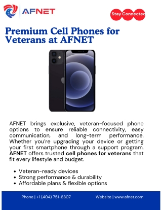 Cell Phones for Soldiers and Veterans in a Digital-First World - AFNET