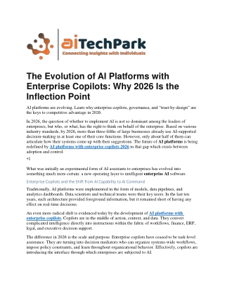 AI Platforms with Enterprise Copilots How Trust Becomes a Product Differentiator
