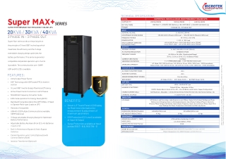 Super performance high frequency online ups - Microtek