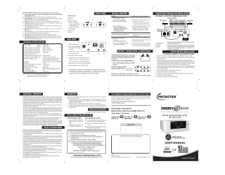 Energy Saver User Manual From Microtek India