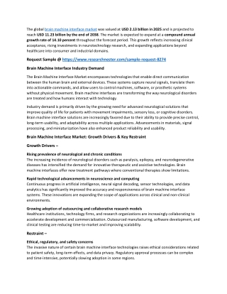 Brain Machine Interface Market Size: Analyzing Trends and Projected Outlook