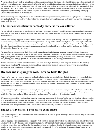 From Consultation to Retention: Calgary Orthodontist Treatment Timeline