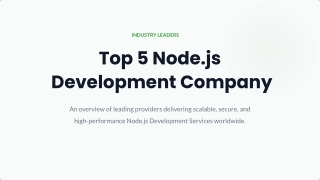 Top 5 Node.js Development Companies